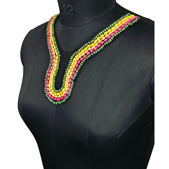 Multicolor Beaded Necklines