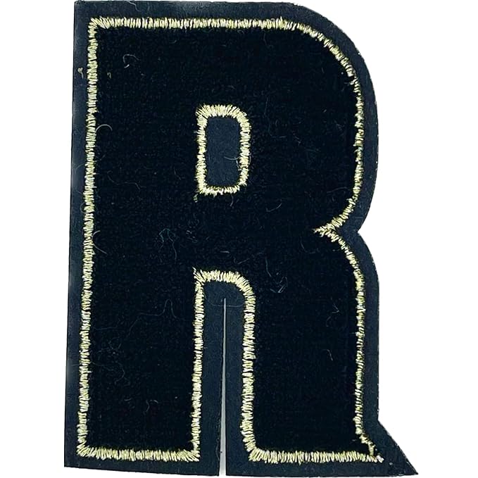 Letter R Hot fix Or Sew Patch