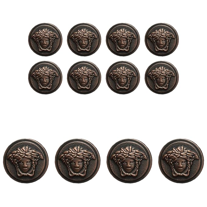 Medusa Metal Shank Buttons(8 Small + 4 Big)