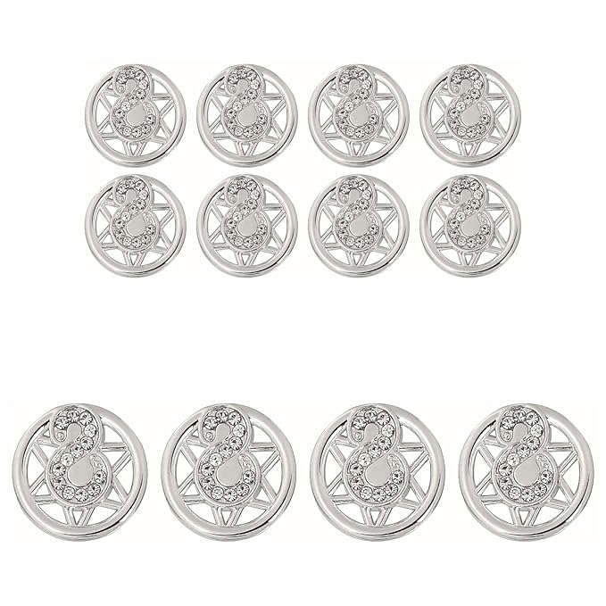 Ornate Star Crystal Metal Buttons