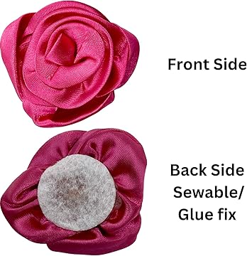 Satin Rose Design Sew Patch