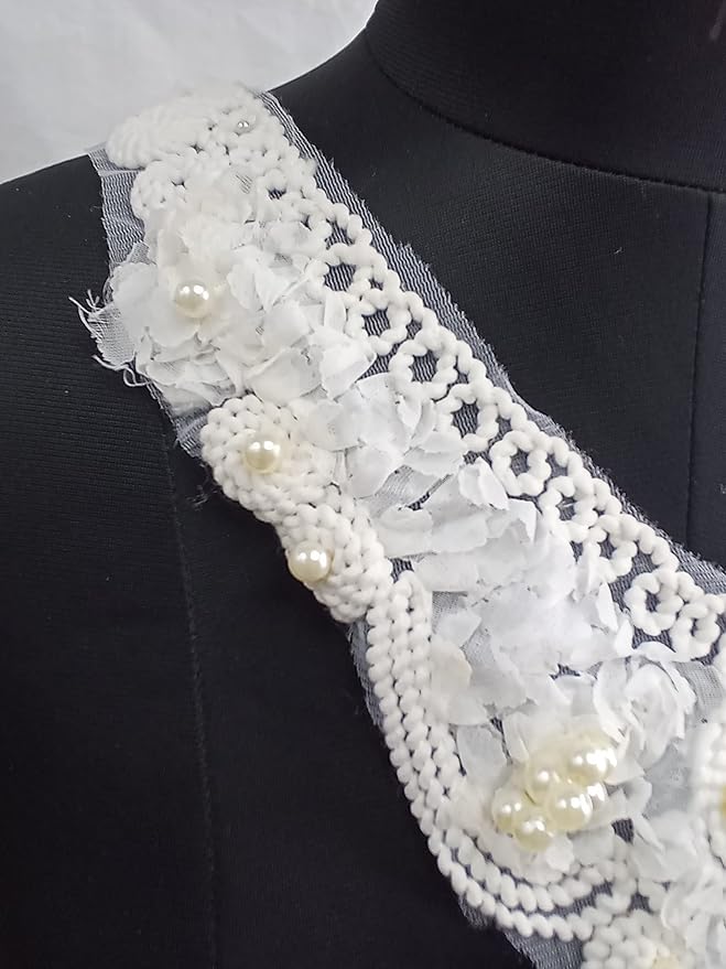 Cord Pearl With Floral Touch Neckline