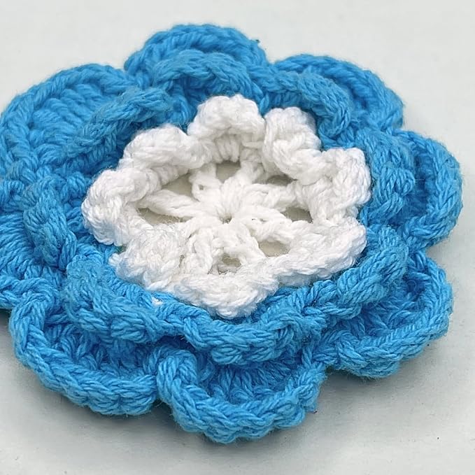 Flower Layered Crochet Sew Patches