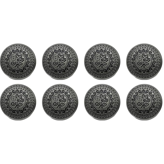 Silver Symphony Metal Buttons(Pack of 8 Buttons)