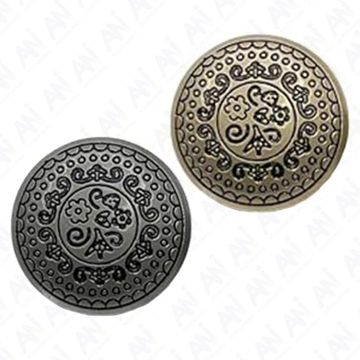 Silver Symphony Metal Buttons