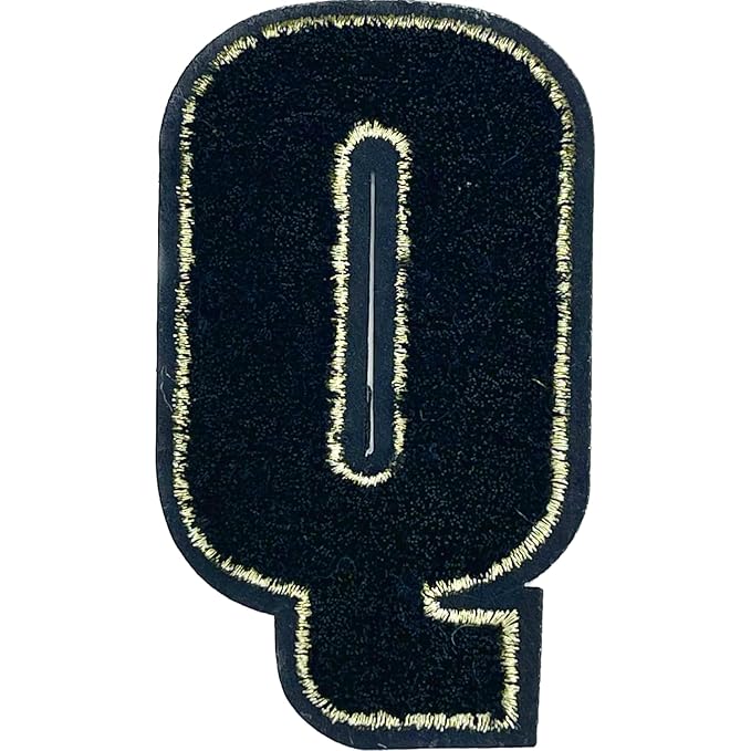 Letter Q Hot fix Or Sew Patch