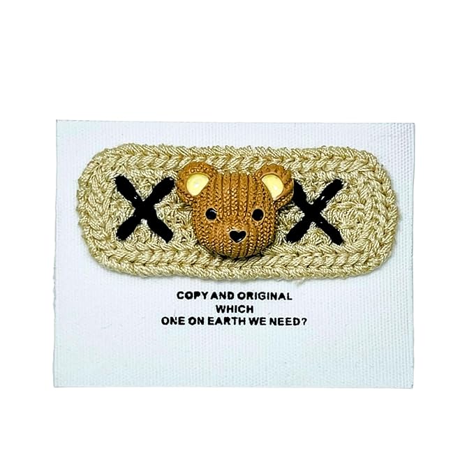 Unisex Imported Street Wear Sew On Applique Patch (Brown Teddy)