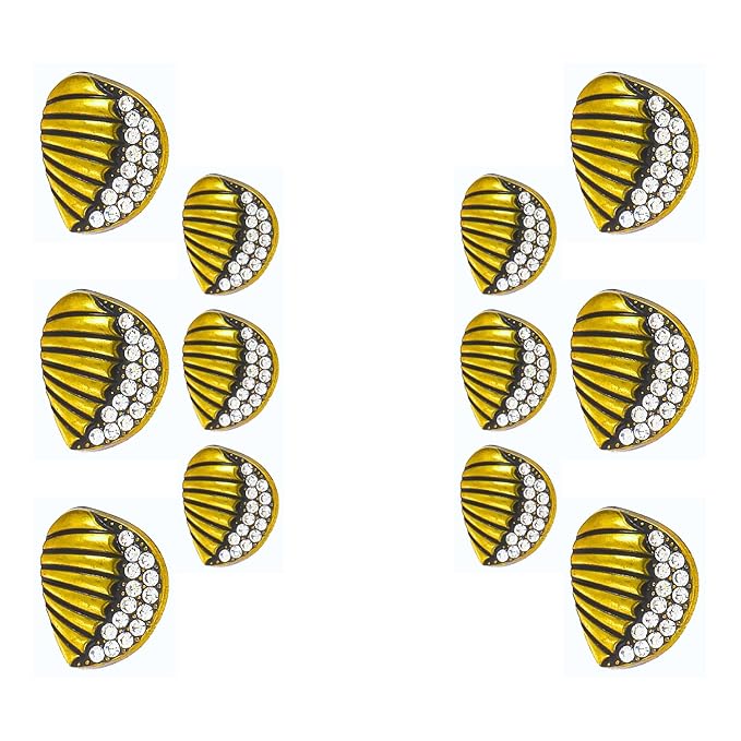 Intricate Seashell Design Metal Buttons(Pack of 8 Buttons)