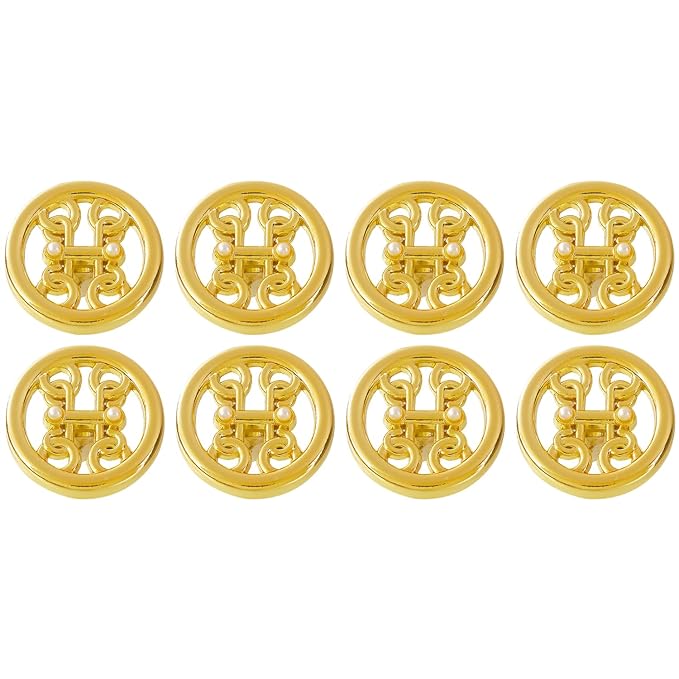 Pearl and Gold Metal Buttons