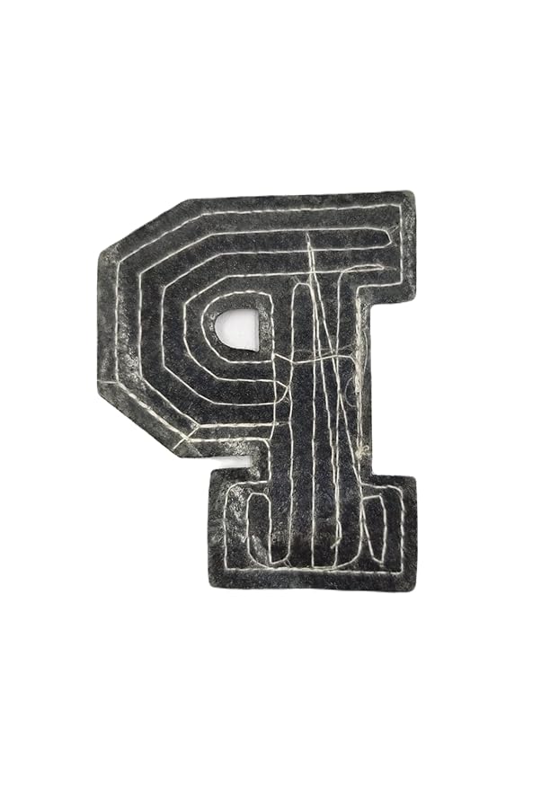 Black & White “P” Latter Sequins Hot-Fix Patch for Women DIY Used