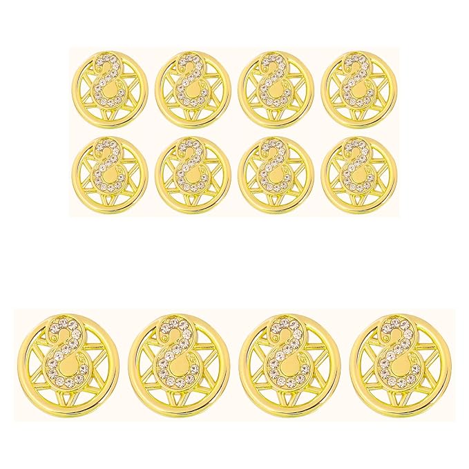 Shimmering Gold Metal Shank Buttons