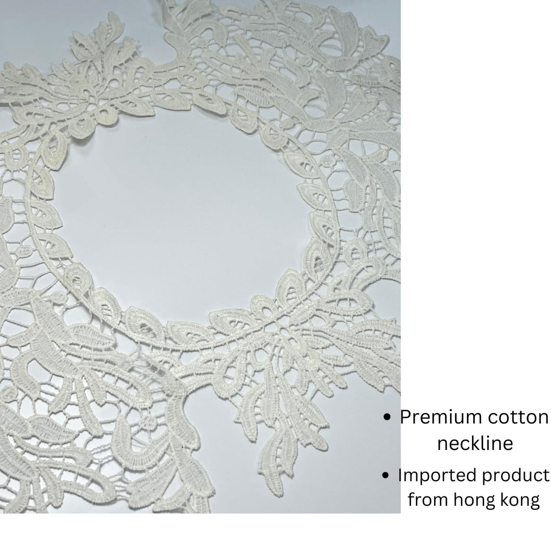 Shoulder Drop Dyeable Lace Scoop Neckline Patch