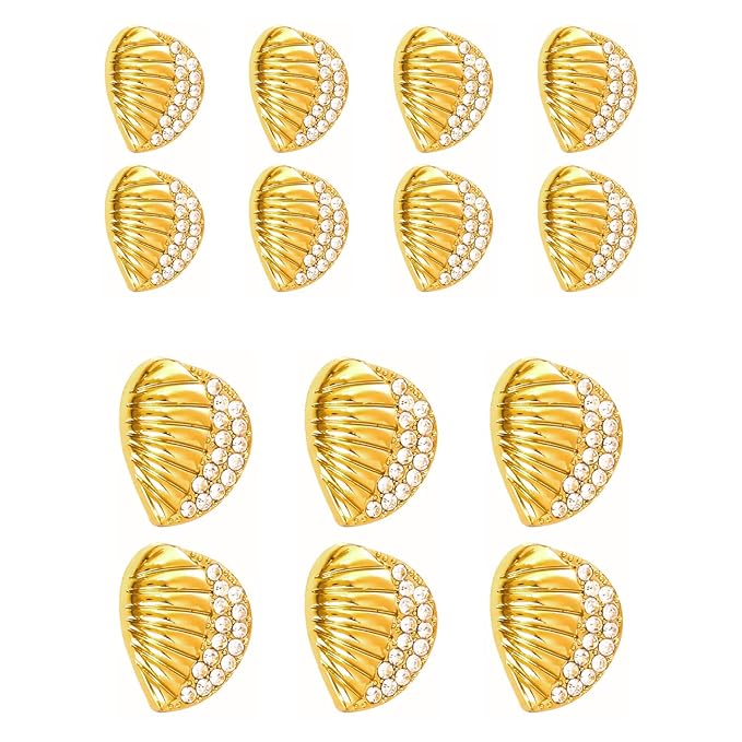 Intricate Seashell Design Metal Buttons(Pack of 8 Buttons)