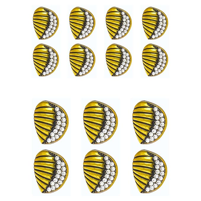 Intricate Seashell Design Metal Buttons(Pack of 8 Buttons)