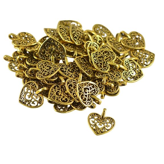 Filigree Heart With Circular Charms