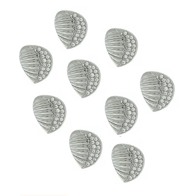 Intricate Seashell Design Metal Buttons(8 Small + 4 Big)