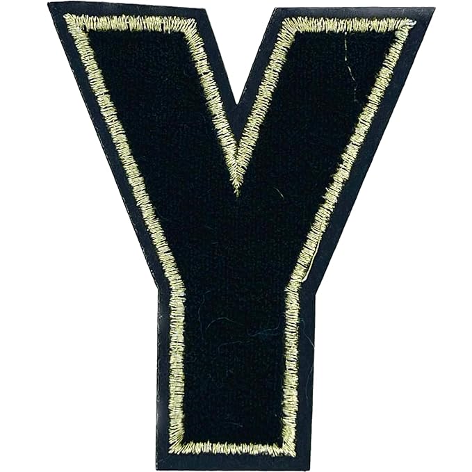 Letter Y Hot fix Or Sew Patch