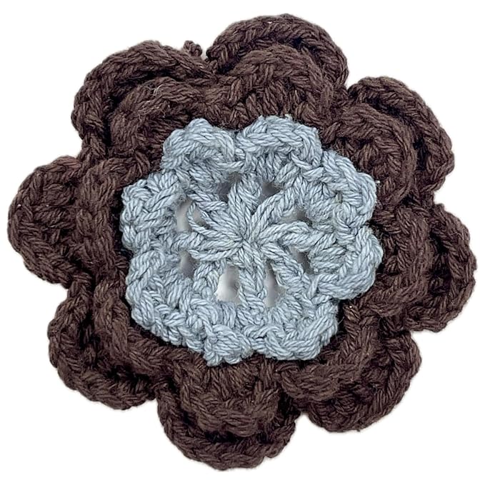 Flower Layered Crochet Sew Patches