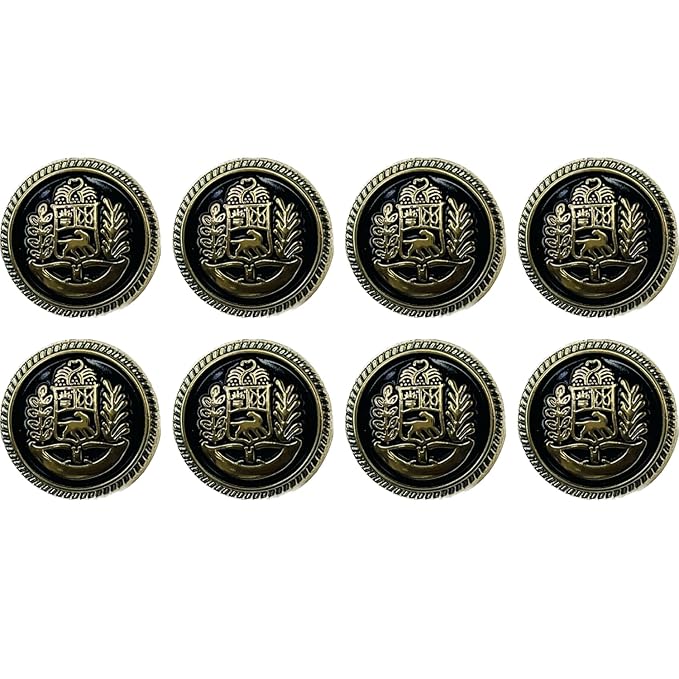 Oceanic Elegance Metal Buttons