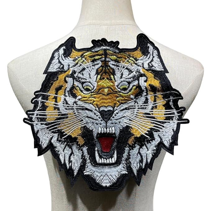 Large Tiger Face Sew Patch