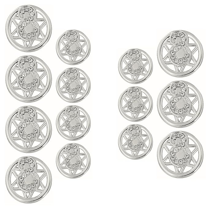 Ornate Star Crystal Metal Buttons