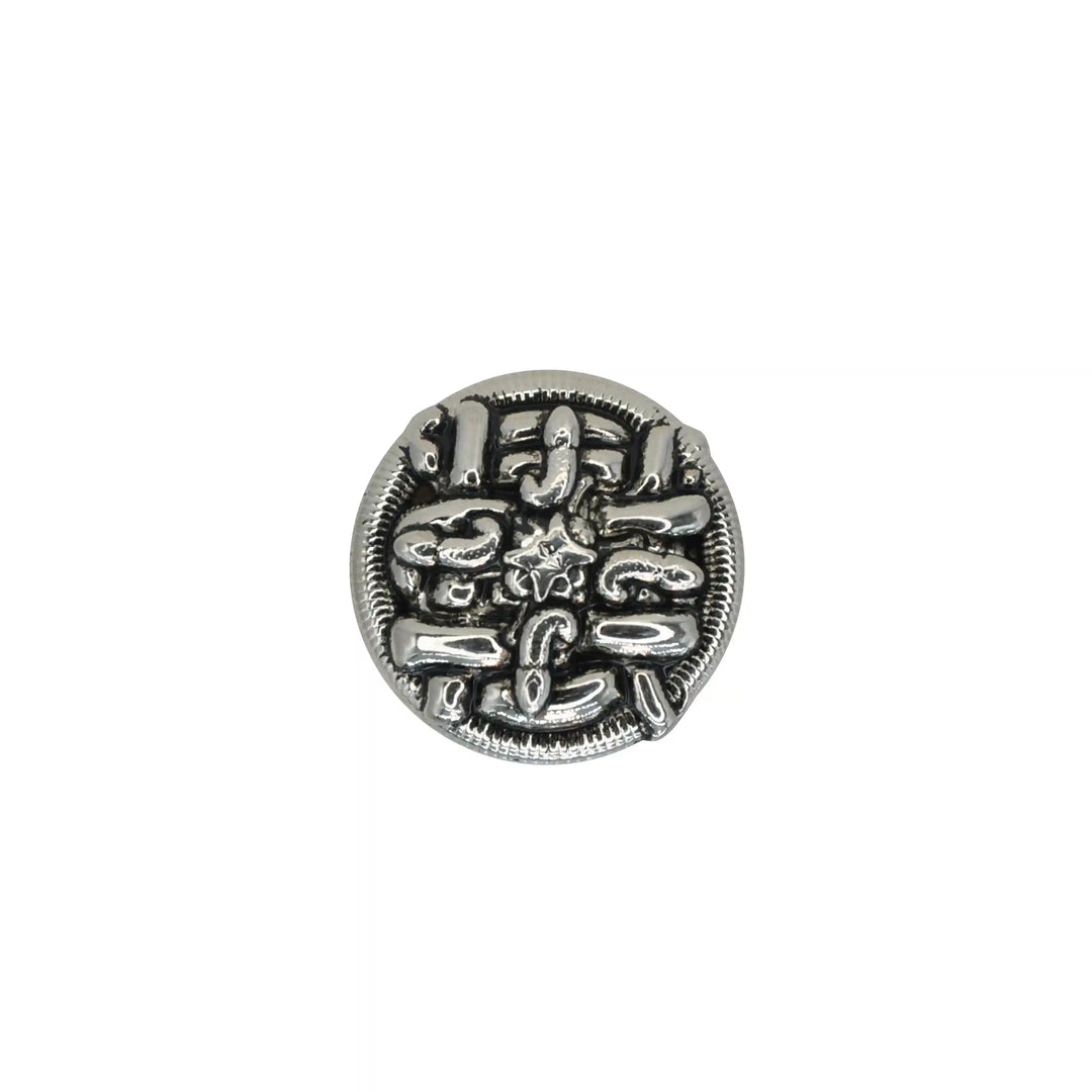 Sculpted Abstract Monogram Metal Button | 15mm(24L), 18mm(28L) & 23mm(36L)
