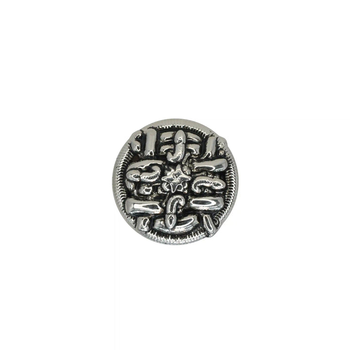 Sculpted Abstract Monogram Metal Button | 15mm(24L), 18mm(28L) & 23mm(36L)