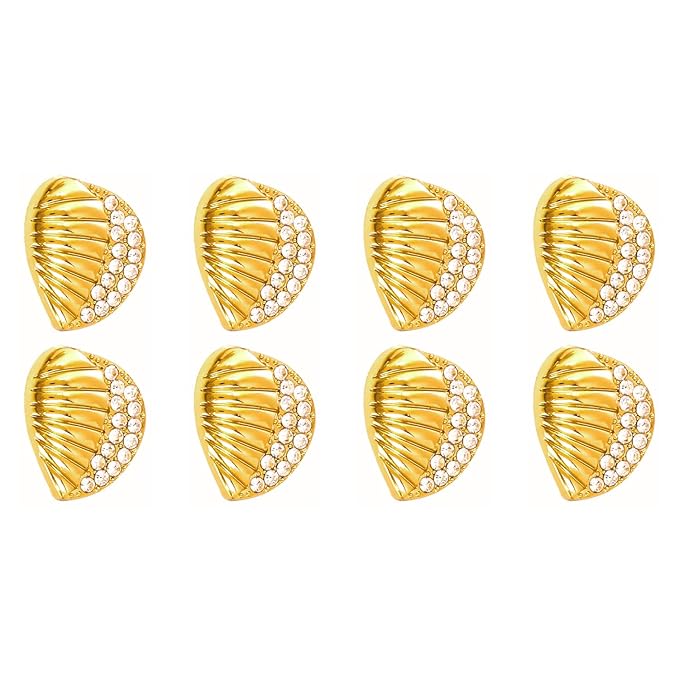 Intricate Seashell Design Metal Buttons(Pack of 8 Buttons)