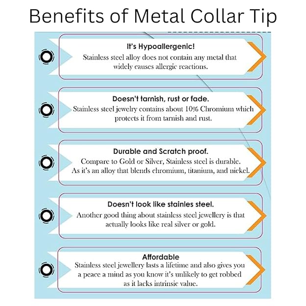 Ani Accessories Collar Tips Lapel Pin Badge Button for Men And Women Western Collar Clip Pin Brooch T-shirt Accessories (Pack Of 4)