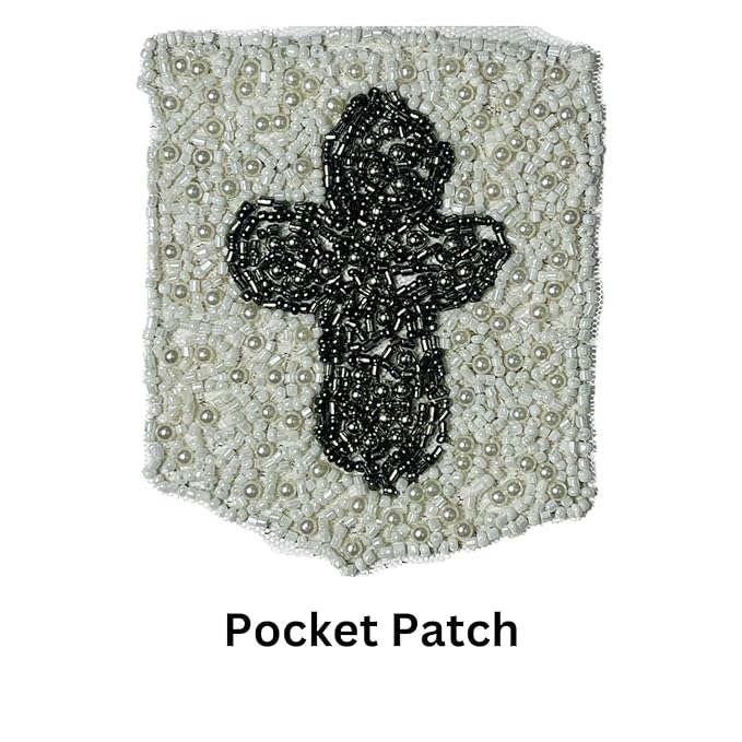 Beaded Cross Sew Patch