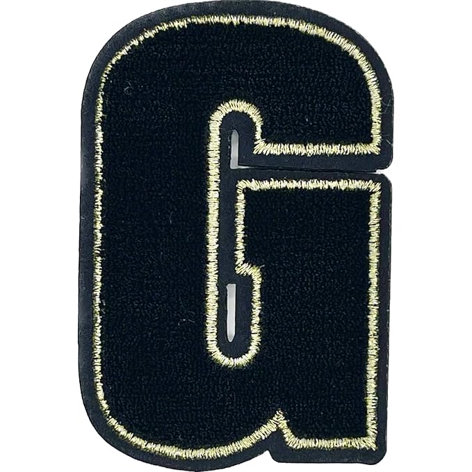 Letter G Hot fix Or Sew Patch