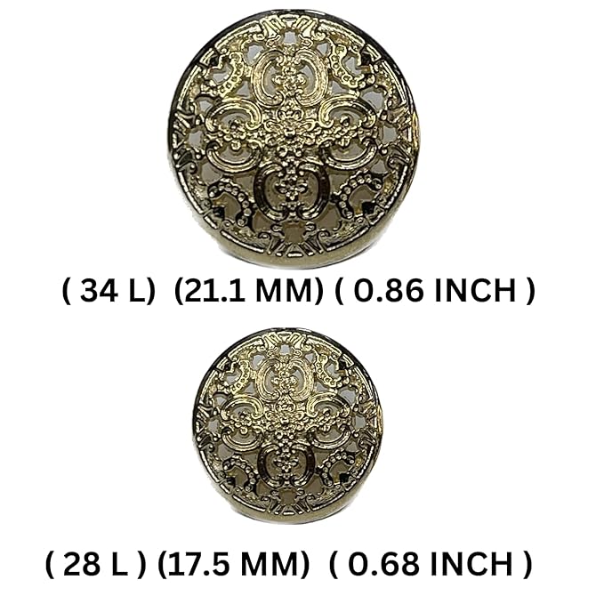 Petal Perfection Metal Buttons(8 Big + 8 Small)