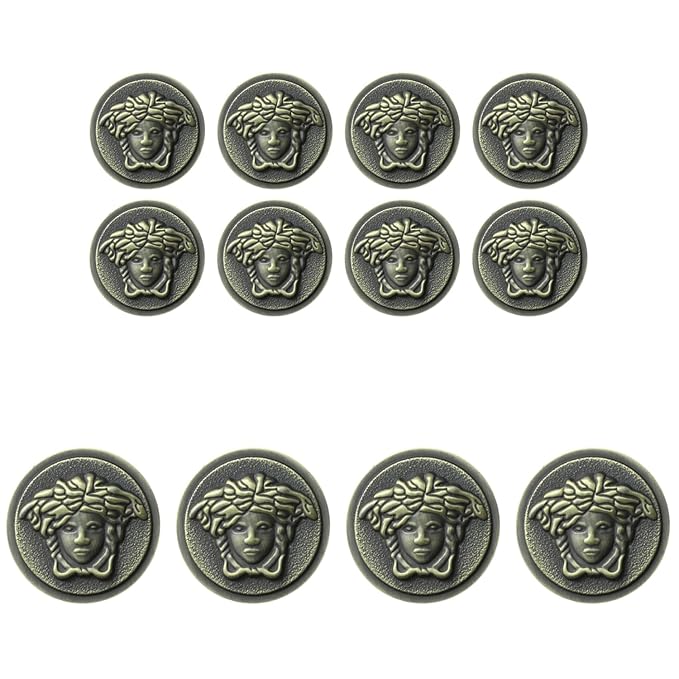 Medusa Metal Shank Buttons(8 Small + 4 Big)