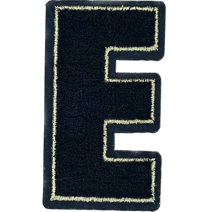 Letter E Hot fix Or Sew Patch