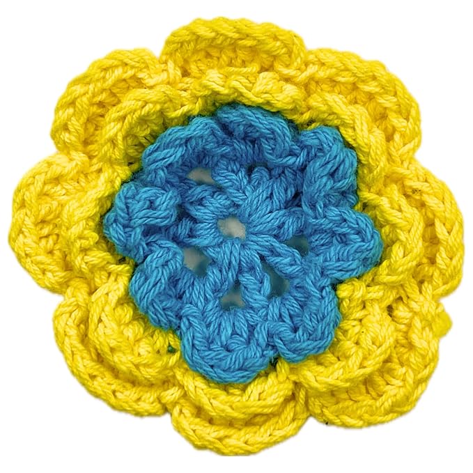 Flower Layered Crochet Sew Patches