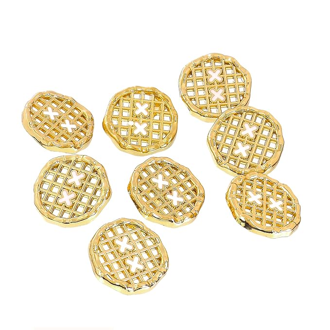 Grid Openwork Metal Buttons