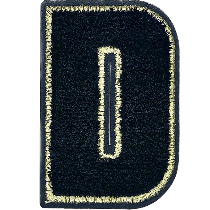 Letter D Hot fix Or Sew Patch