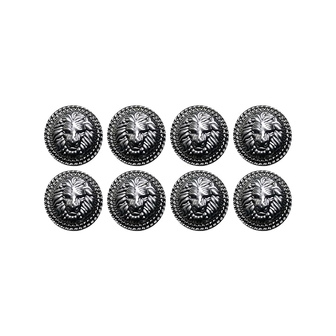 Lion Head Design Metal Buttons