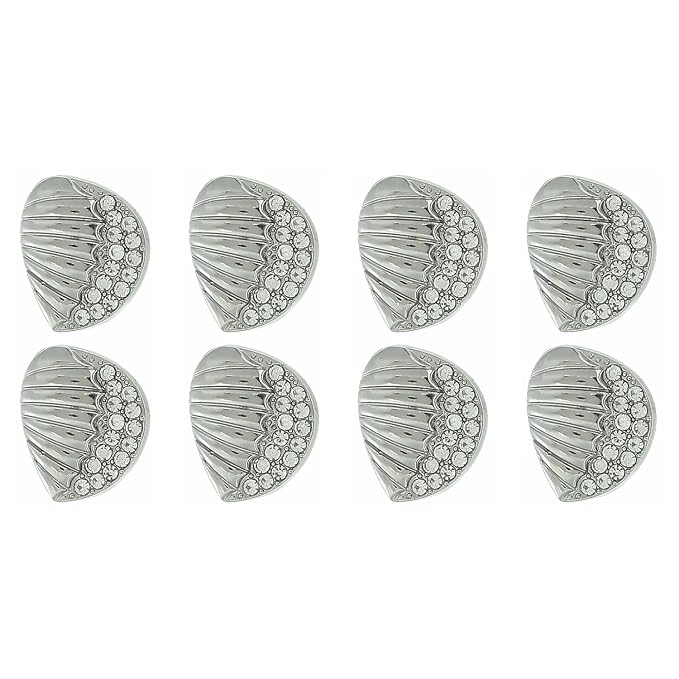 Intricate Seashell Design Metal Buttons(Pack of 8 Buttons)