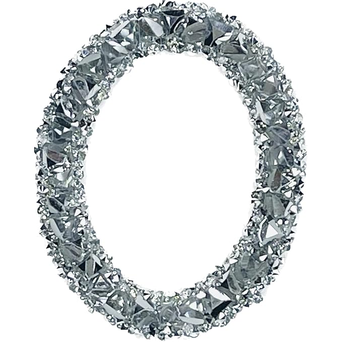 Letter K White Sparkling Rhinestone Patch