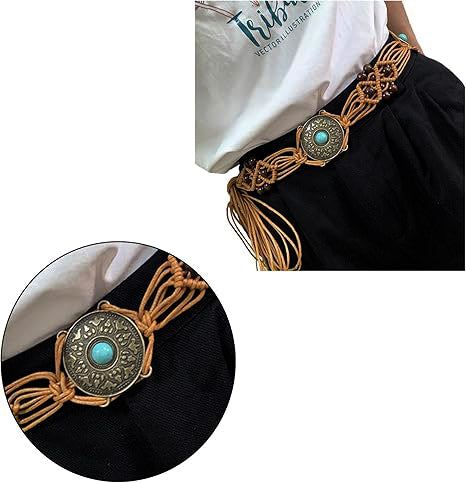 Ethnic beaded Macrame Belt