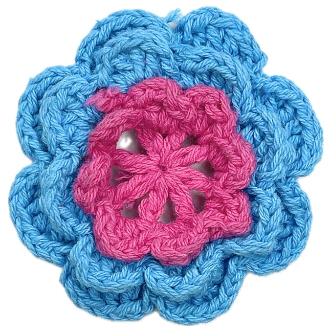 Flower Layered Crochet Sew Patches