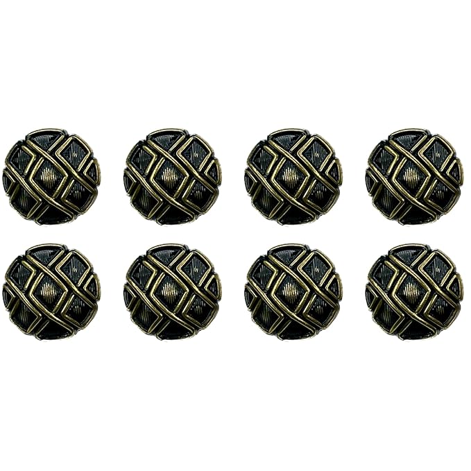 Metallic Maze Design Metal Buttons