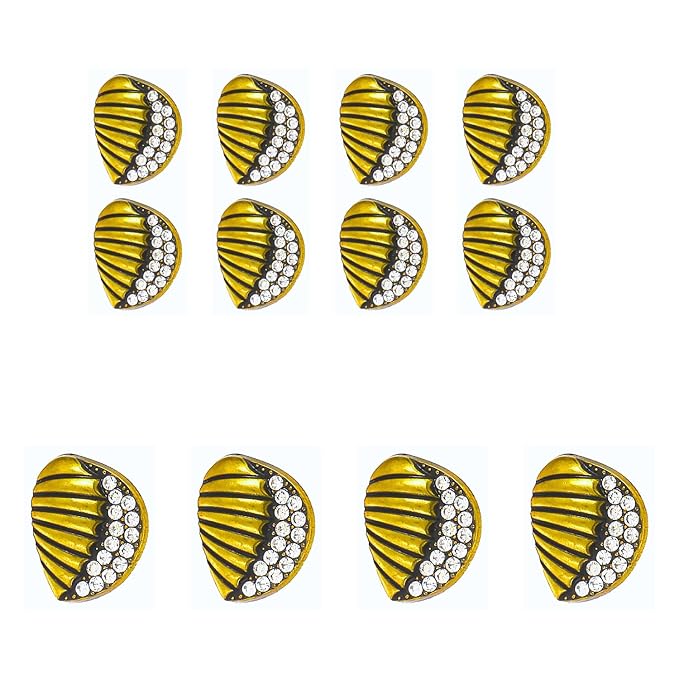 Intricate Seashell Design Metal Buttons(8 Small + 4 Big)