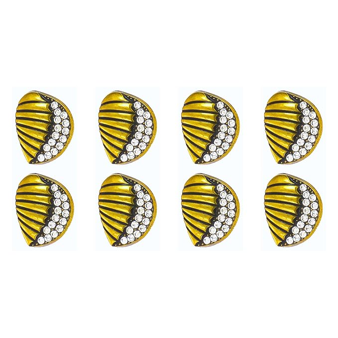 Intricate Seashell Design Metal Buttons(Pack of 8 Buttons)