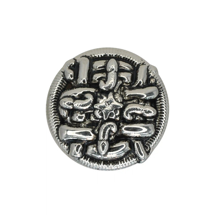 Sculpted Abstract Monogram Metal Button | 15mm(24L), 18mm(28L) & 23mm(36L)