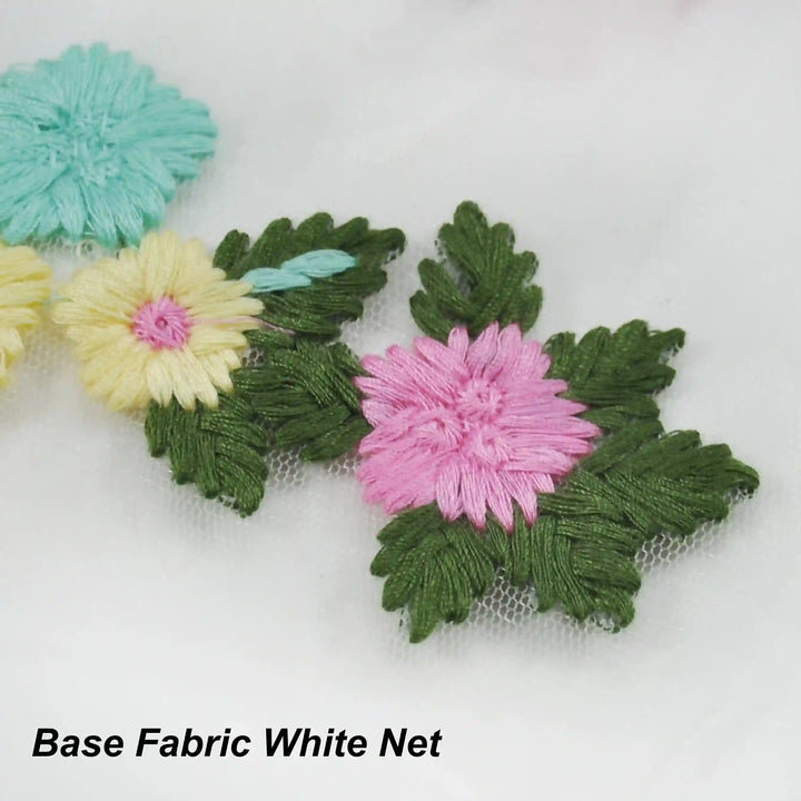Vibrant Floral Embroidery Patch