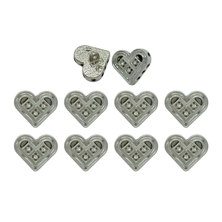 Decorative Heart Button for Crafts | 18mm(28L) & 23mm(36L)