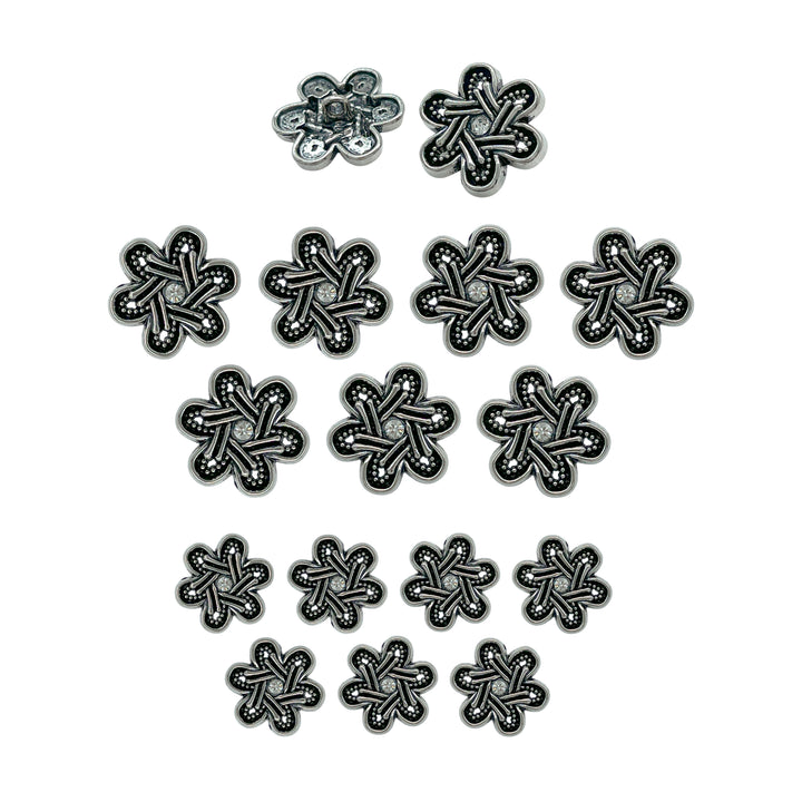 Elegant Ornate Flower Design Buttons for Apparel