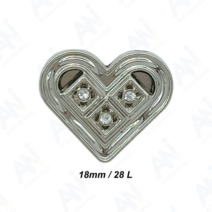 Decorative Heart Button for Crafts